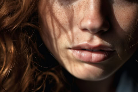 framed beauty intimate portrait woman closeup ar 32