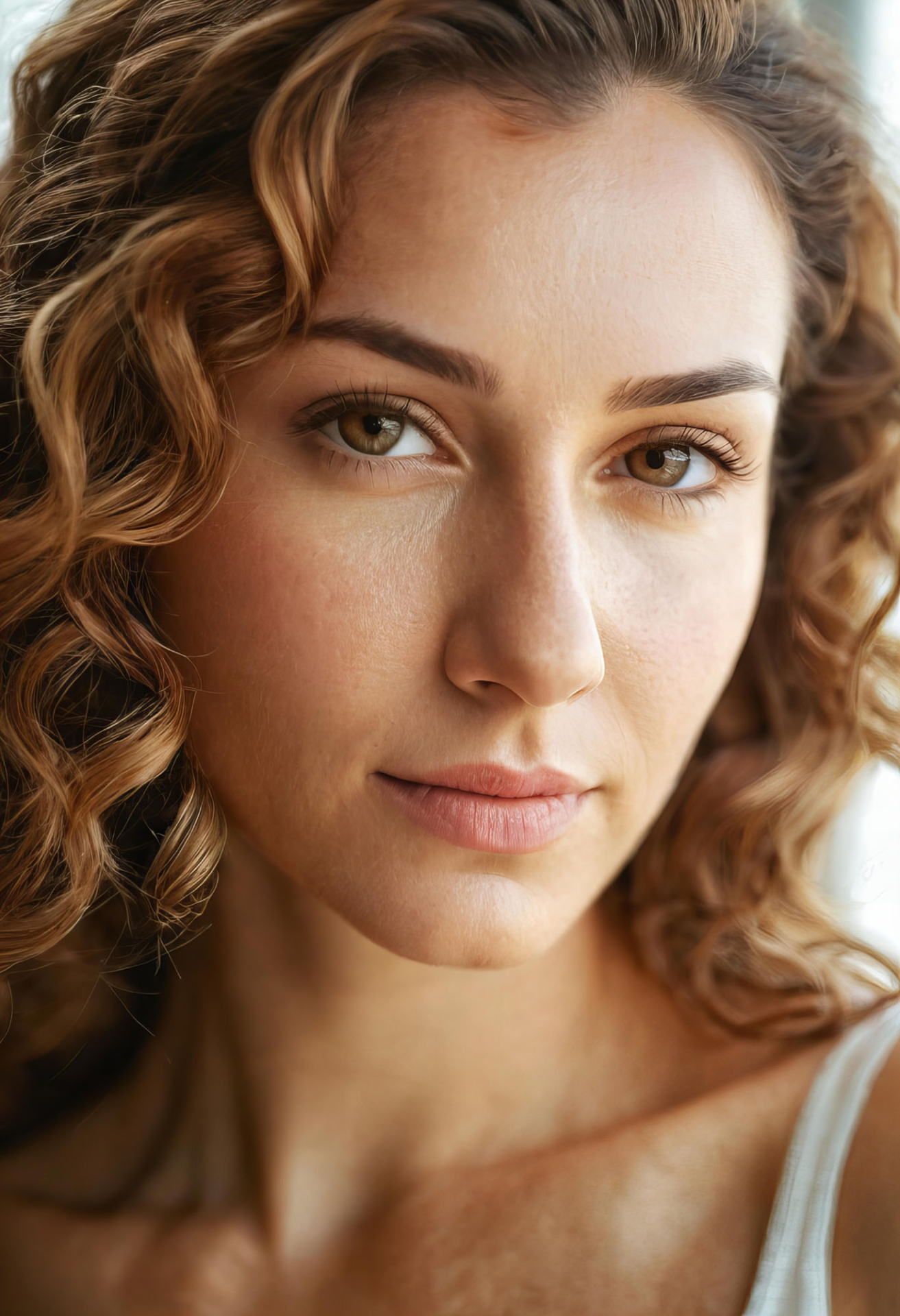natural woman portrait with high quality resolution