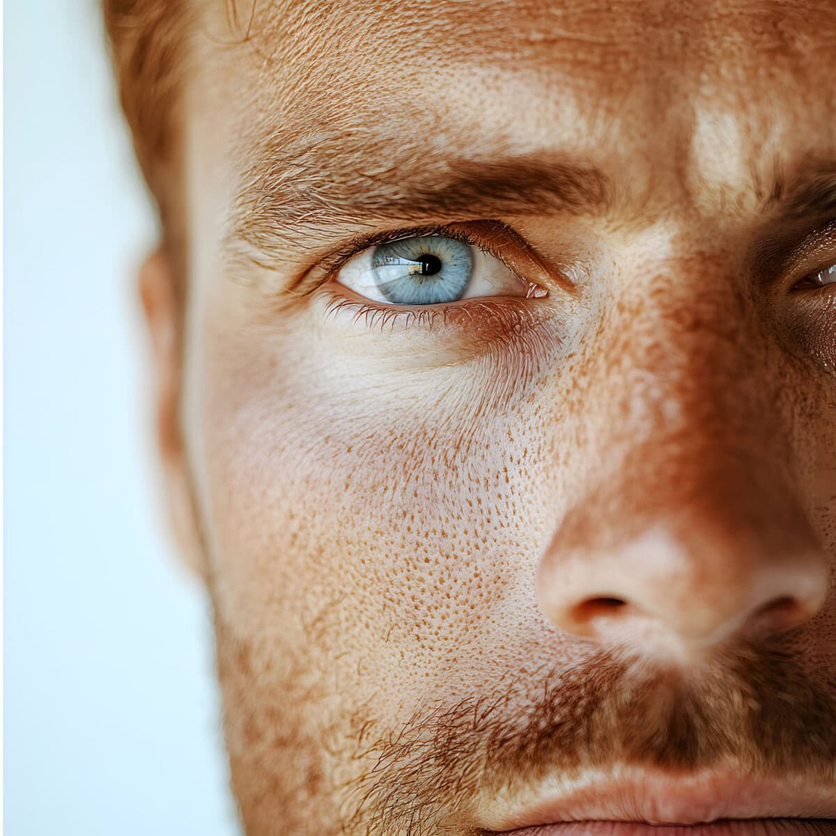 vertical video eye care vision correction eyesight ophthalmology closeup man half face